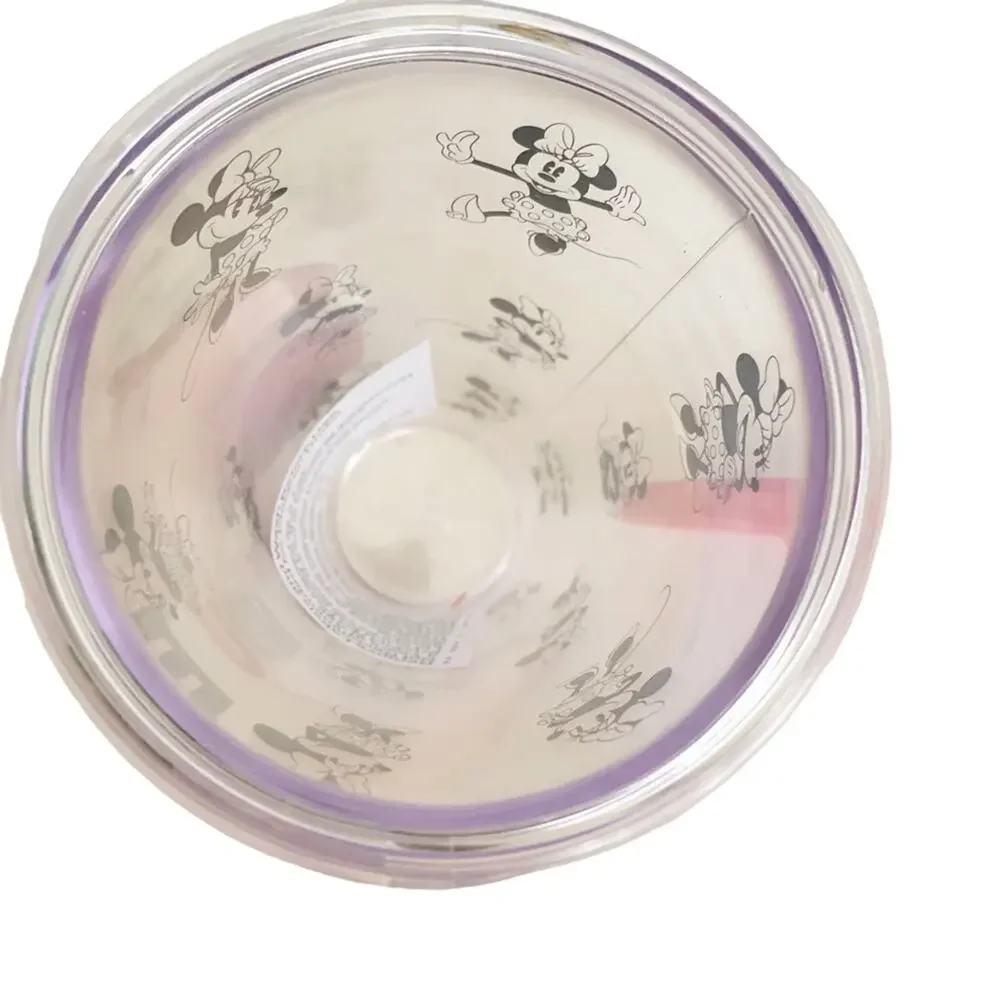Disney 22 oz Minnie Mouse Clear Double Wall Travel Tumbler With Straw NWT - Picture 5 of 7